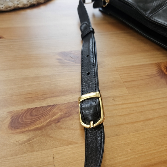 Mouflon Black Leather Crossbody Bag - Picture 5 of 11